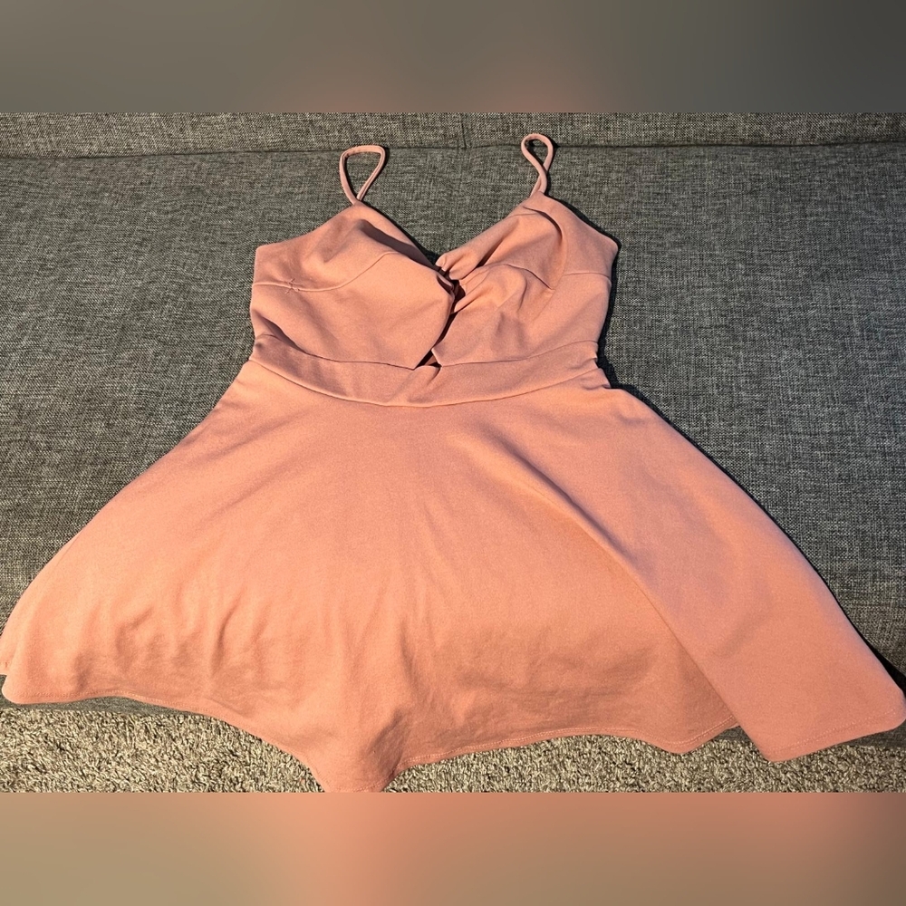 Pink romper dress